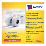 Avery PLP1226 self-adhesive label Price tag Permanent White 15000 pc(s)