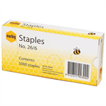 MARBIG STAPLES NO 26/6 BOX 5000