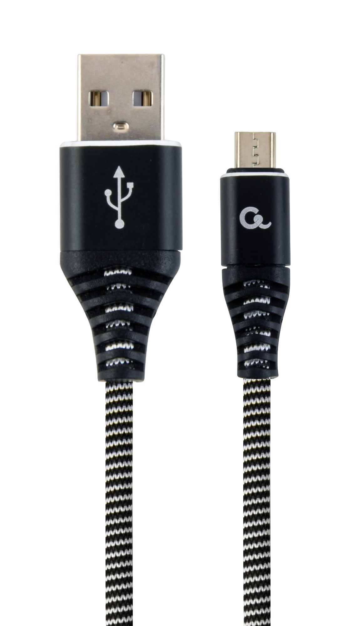 Gembird CC-USB2B-AMMBM-1M-BW USB-kablar USB 2.0 Micro-USB B USB A Svart, Vit