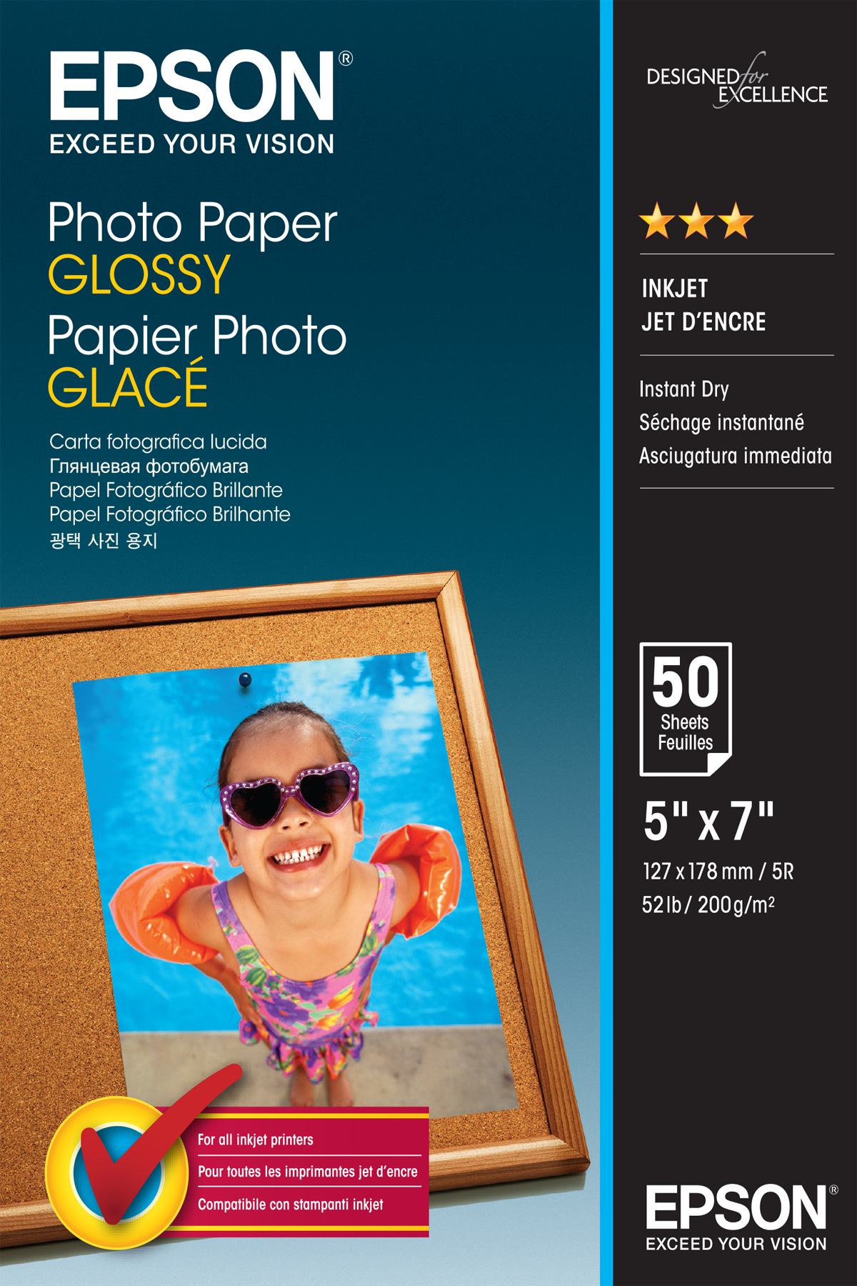 Image of Epson Photo Paper Glossy - 13x18cm - 50 sheets