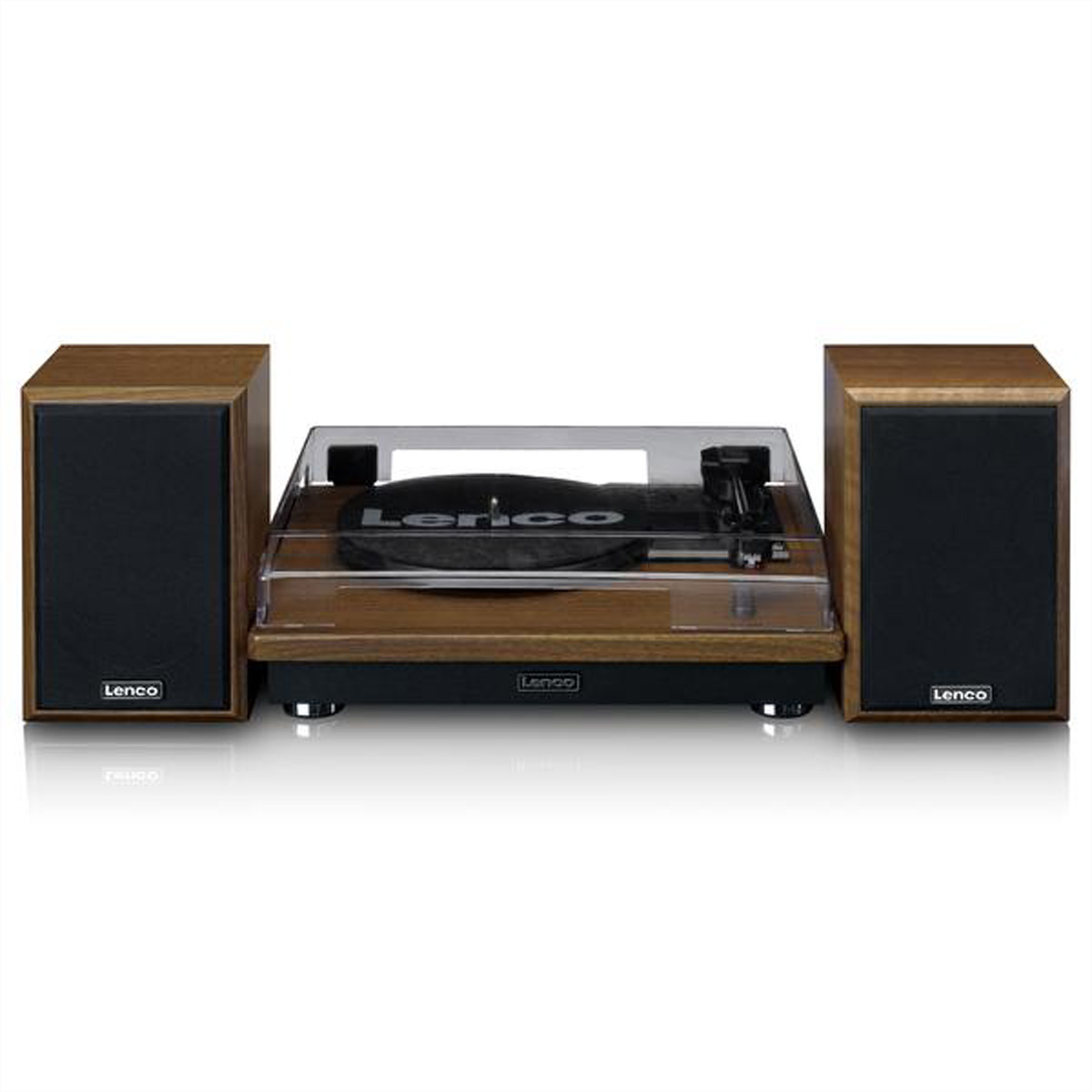 Image of Lenco LS-100 Plattenspieler BT 2 Speaker 2x10W RMS braun