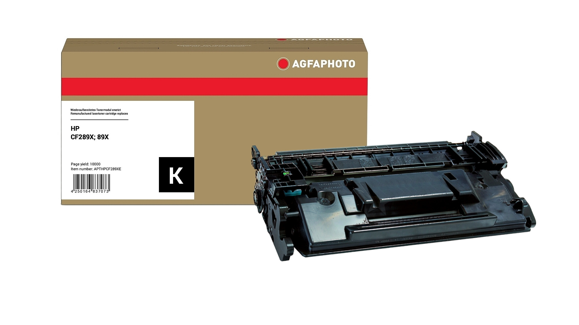 Image of AgfaPhoto Compatible Toner Cartridge. Black. Replacement for HP CF289X