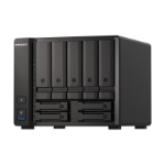 Synology QNAP TS-h973AX-32G 60TB (WD RED PRO) 9-bay NAS; AMD Ryzen V1500B 4C 8T 2.2GHz; 32GB DDR4 SODIMM; 5 x 2.5/3.5 SATA 6Gbps + 2 x 2.5 U.2 NVMe PCIe Gen3 x4 / 2.5 SATA 6Gbps + 2 x 2.5 SATA 6Gbps drive bays. 2 x 2.5GbE; 1 x 10GBASE-T Multi-Gig (10G/5G/