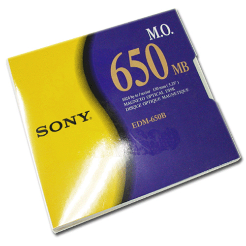 Sony 5.25” Magneto-Optical Disc, 650MB magneto optical disk 13.3 cm (5.25")