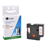 G&G 17093 labelprinter-tape Rood op wit D1