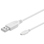 Goobay USB 2.0 A/micro-B 0.6m USB cable USB A Micro-USB B White