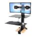 Ergotron WorkFit-S, Dual with Worksurface+ Black Multimedia stand