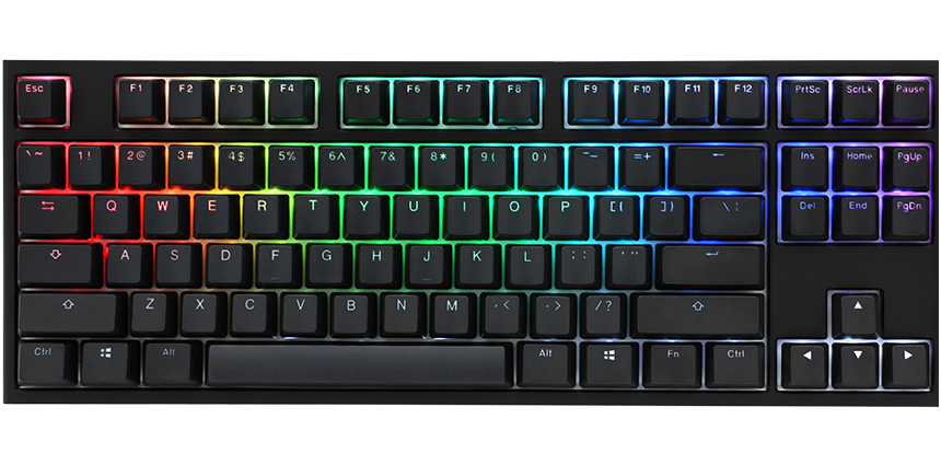 Image of Ducky One 2 RGB TKL keyboard USB German Black