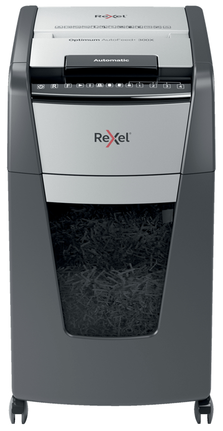 Image of Rexel Optimum AutoFeed+ 300X paper shredder Cross shredding 55 dB...