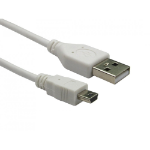 Cables Direct 99CDL2-0620-WT USB cable 0.5 m USB 2.0 USB A Mini-USB B White