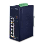 PLANET IGS-504HPT network switch Unmanaged L2 Gigabit Ethernet (10/100/1000) Power over Ethernet (PoE) Blue