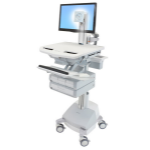 Ergotron StyleView Aluminium, Grey, White Flat panel Multimedia cart