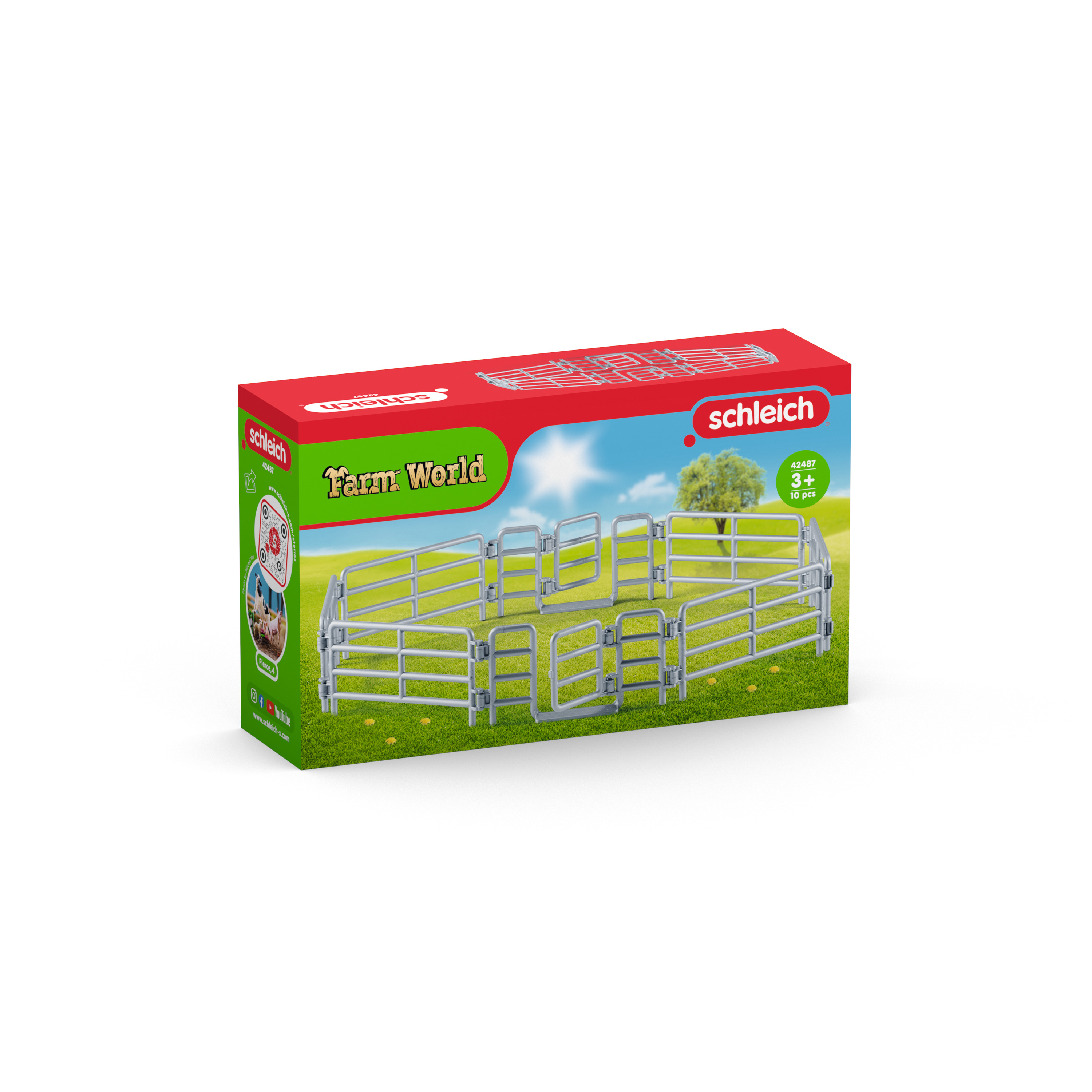 Image of Schleich 42487 - Toy figure fence - Stainless steel - 3 yr(s) - 8...
