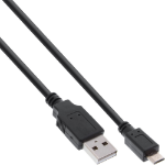 InLine 31073Q USB cable 0.3 m USB 2.0 USB A Micro-USB B Black