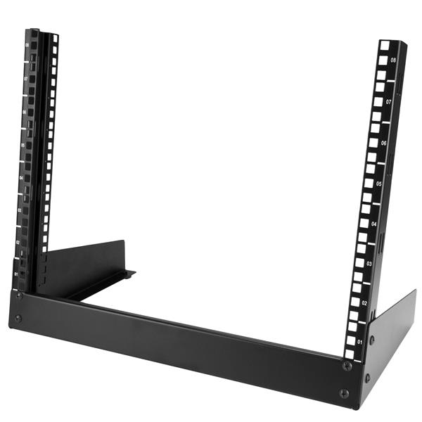 Image of StarTech.com 2-Post 8U Desktop Server Rack, Small Open Frame 19in...