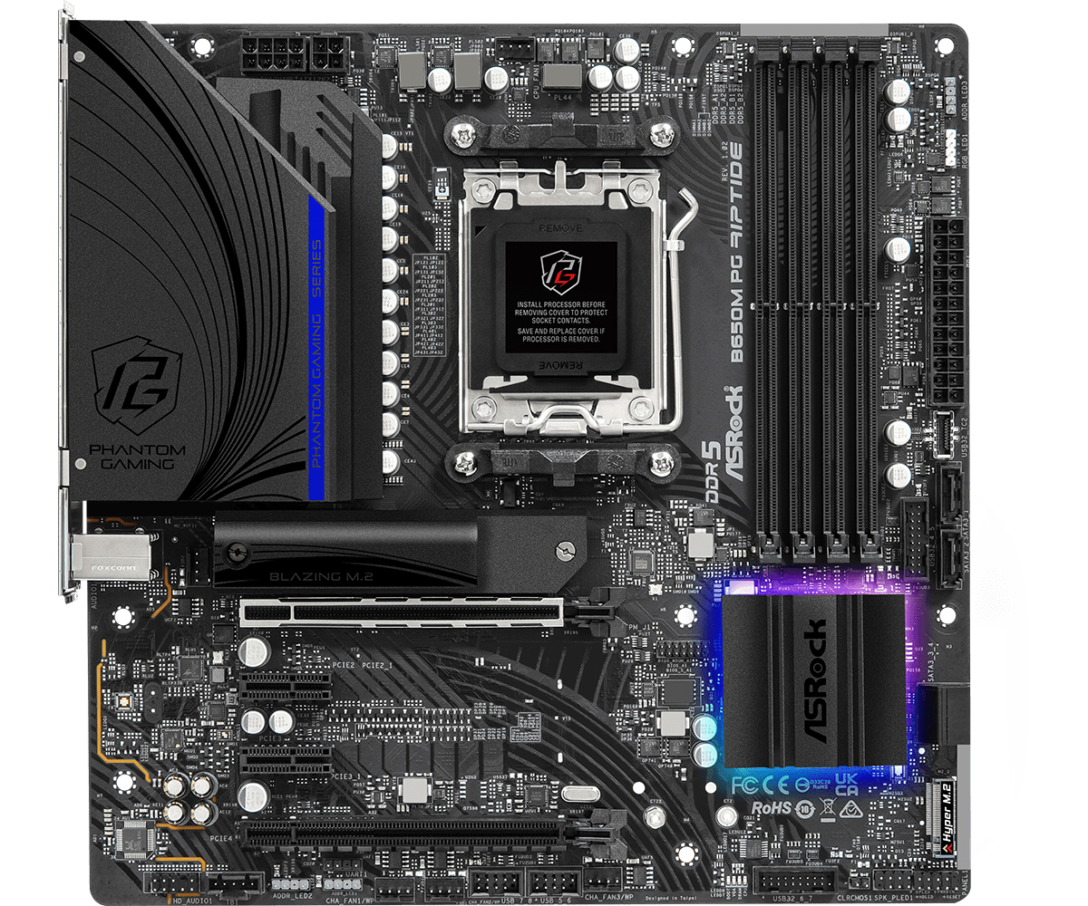 Image of Asrock B650M PG Riptide AMD B650 Socket AM5 micro ATX