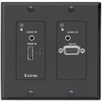 Extron DTP T UWP 4K 332 D socket-outlet 2 x 3.5 mm + HDMI + VGA Black