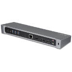 StarTech.com 4K USB-C-docka för tre skärmar med 5 USB 3.0-portar - 100W PD