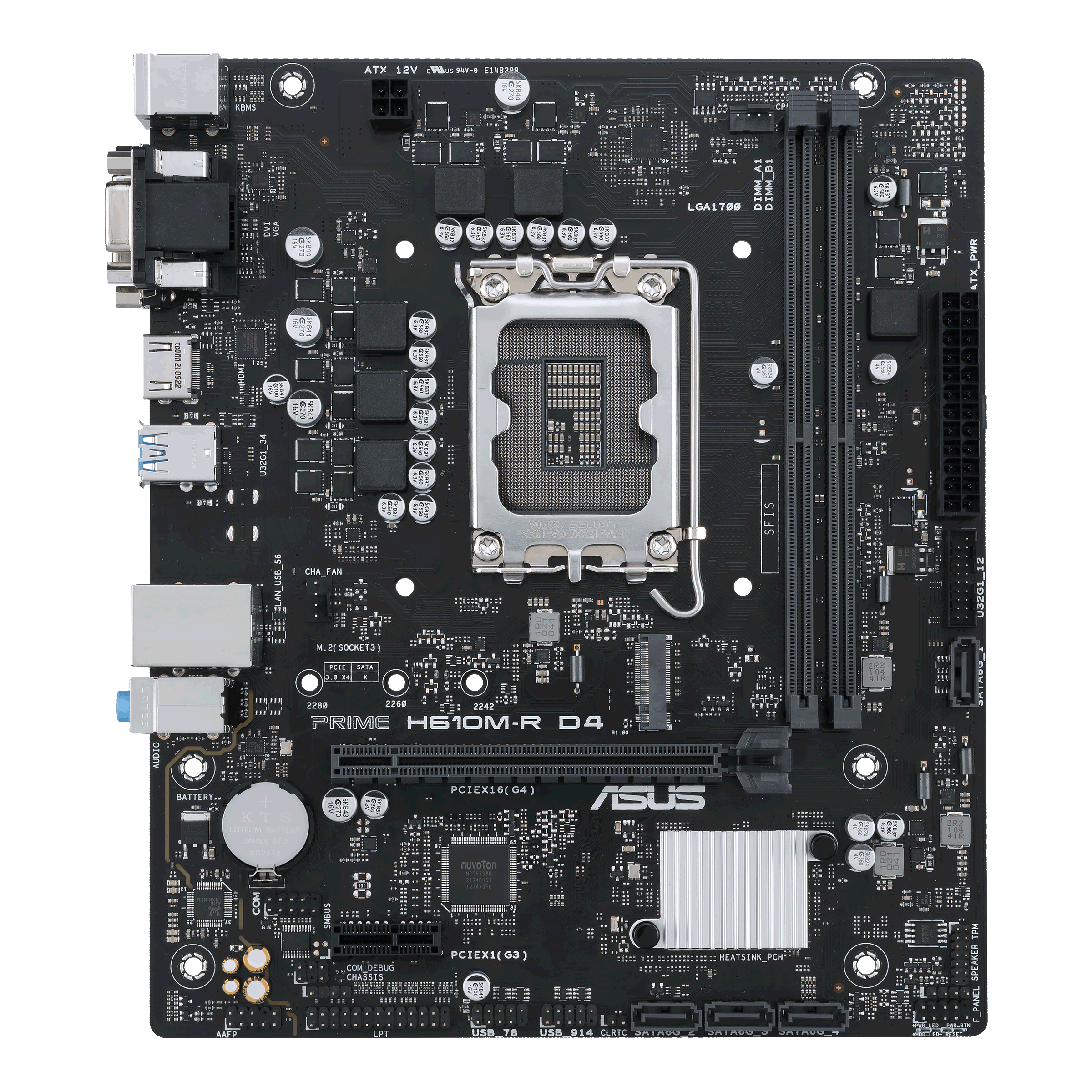 Image of ASUS PRIME H610M-R D4 Intel H610 LGA 1700 micro ATX