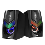 MARVO Scorpion SG-118 Gaming Speakers, Stereo Sound, USB Powered, 7 Colour RGB Lighting, 6w, 3.5mm Input, Black