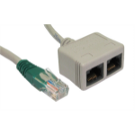 Cables Direct RJ-ECONDV cable splitter/combiner Cable combiner Grey
