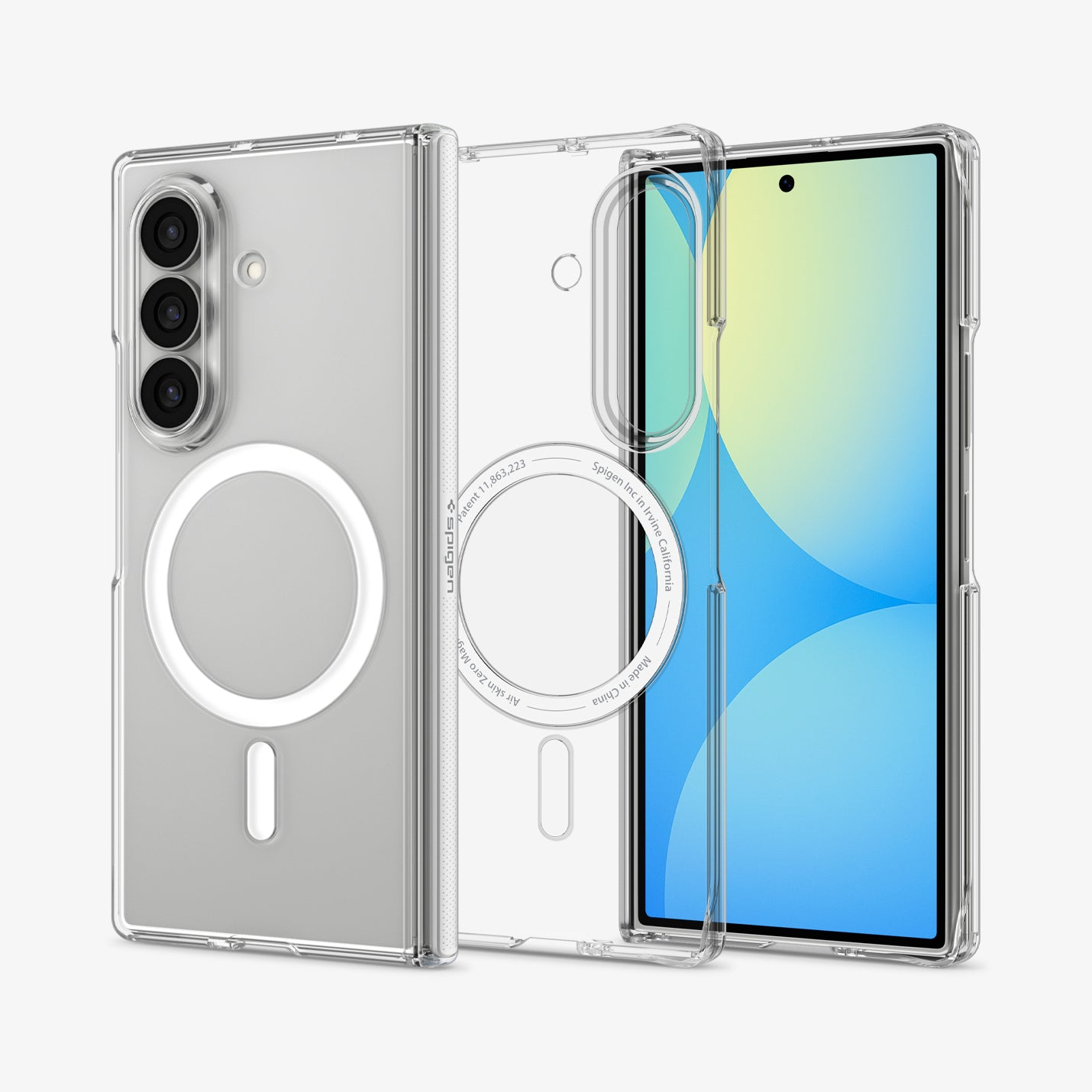 Image of Spigen Air Skin Zero (Mag Fit) Galaxy Z Fold 8 Ultra Case Clear White