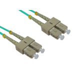 Cables Direct 0.5m SC-SC 50/125 OM3 fibre optic cable Turquoise