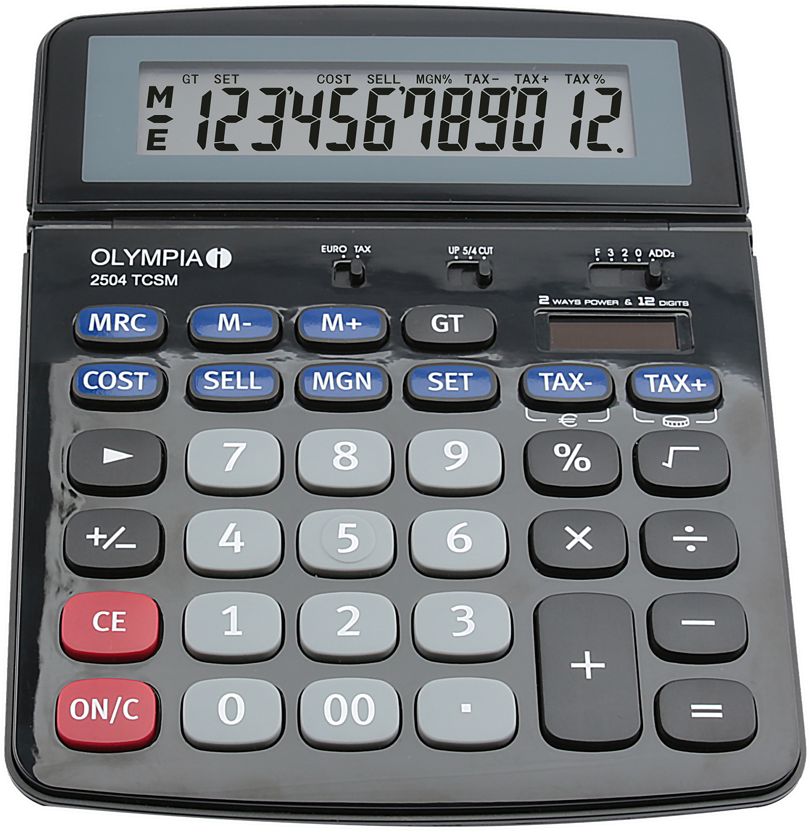 Image of Olympia 2504 calculator Desktop Financial Black, Blue, Grey