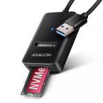 Axagon ADM2-AM USB-A 10Gbps - M.2 NVMe & SATA SSD adaptér, kabelis USB-A 10cm SSD enclosure Black