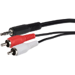 Maplin MAV35003-015 audio cable 1.5 m 3.5mm 2 x RCA Black