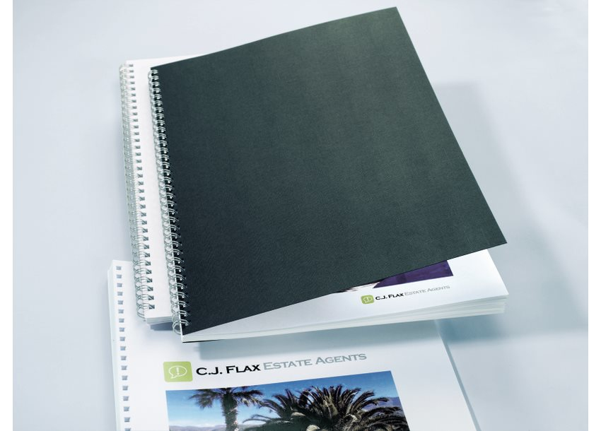 GBC LinenWeave Binding Covers 250gsm A4 Black (100)