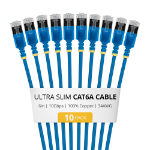 StarTech.com 6ASTP34BLS6IN10PK networking cable Blue 5.98" (0.152 m) Cat6a U/FTP (STP) Round