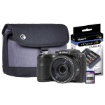 Kodak PIXPRO AZ255 16MP 25x Astro Zoom Bridge Camera - Black - Camera + 32GB SD Card + Case + Rechargeable Batteries