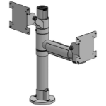 Ergonomic Solutions 400mm pole W/ 2x VESA 75/100,