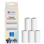 G&G GP-57*6.6M*Φ30MM-Φ0*75G-5P White Self-adhesive printer label