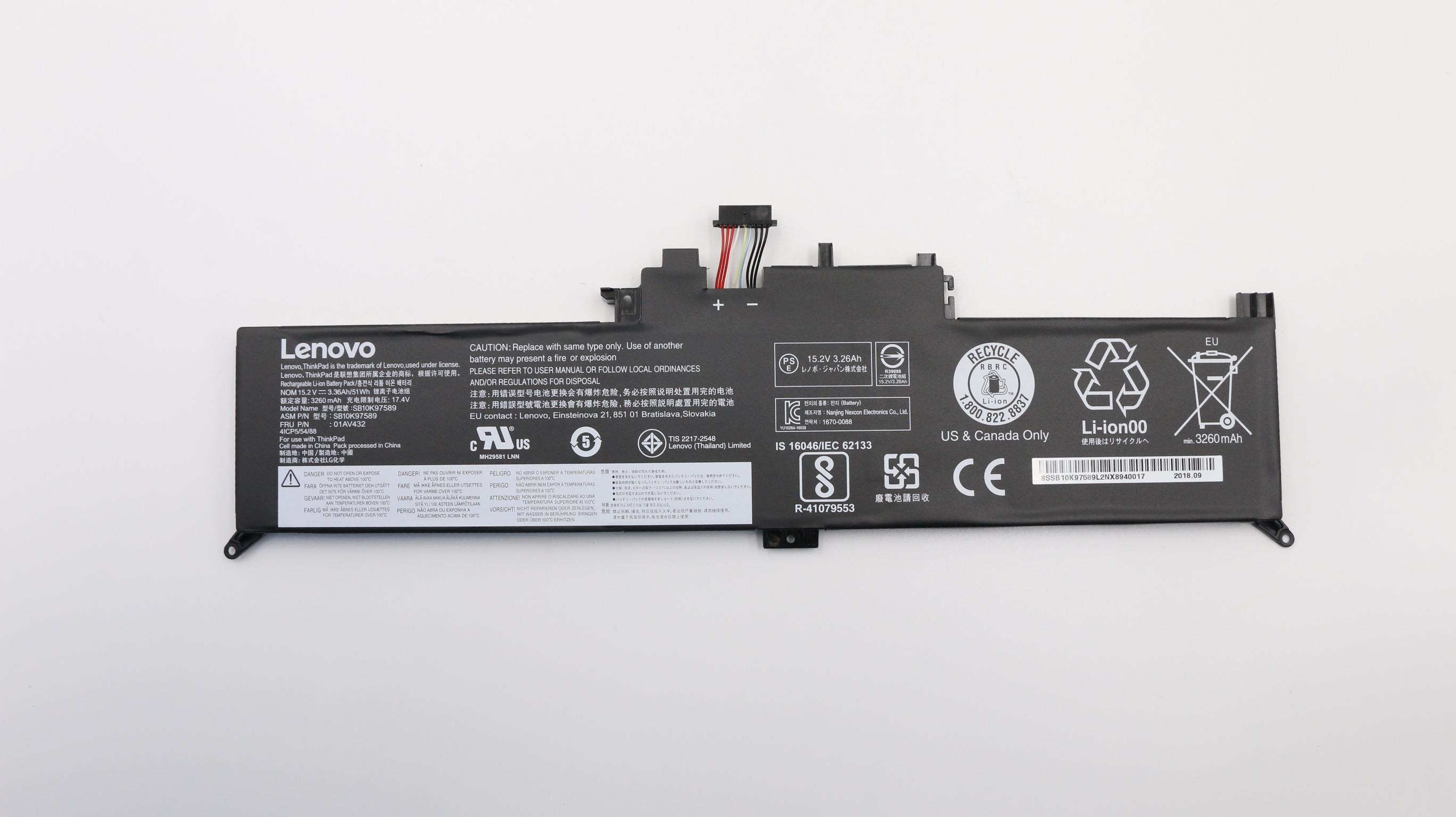 Image of Lenovo 01AV432 notebook spare part Battery