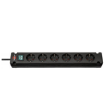 Brennenstuhl 1150650316 power extension 3 m 6 AC outlet(s) Indoor Black