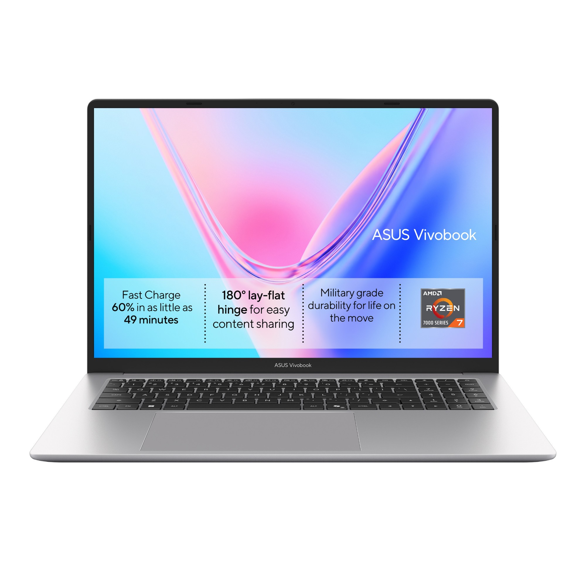 ASUS Vivobook 16 Laptop (90NB19N1-M002X0) - AMD Ryzen 7 7840HS, 8GB RAM, 512GB SSD, Windows 11 Home