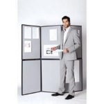 Bi-Office Showboard Exhibition System 6 Panel Blue/Grey - DSP330516 DD