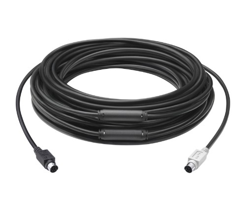 Logitech GROUP 15m Extender Cable PS/2 cable 6-p Mini-DIN Black