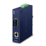PLANET IP30 Industrial 10/100/1000BA network media converter 1000 Mbit/s Blue
