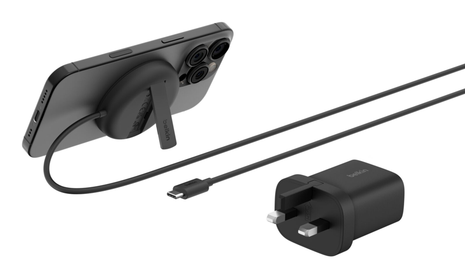 Belkin WIA011myBK Headset. Smartphone Black USB Wireless charging Fast