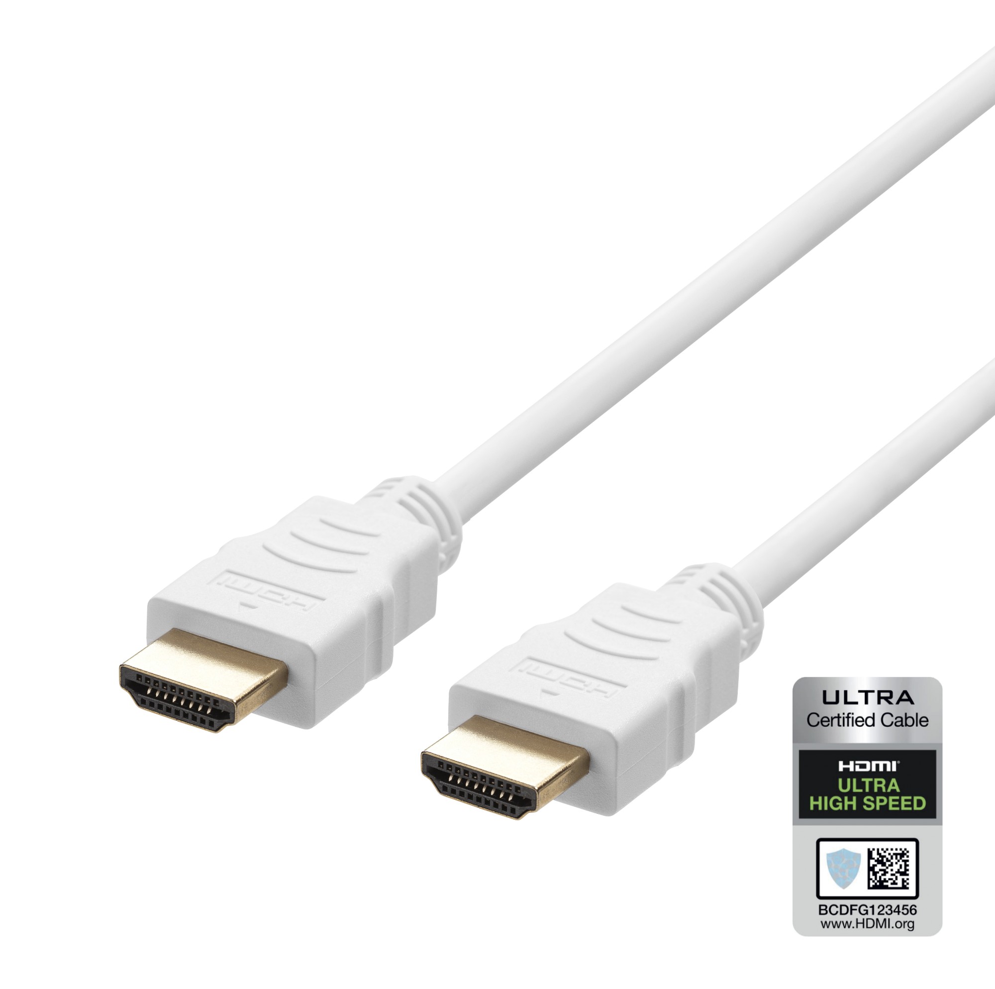 HU-20A DELTACO Ultra High Speed HDMI to HDMI, 2m - White
