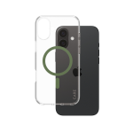 PanzerGlass CARE by ® Flagship Case Transparent Urban Combat w. Green MagSafe iPhone 16 Plus