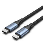 Vention Cotton Braided USB 4.0 Type-C Male to Type-C Male 5A Cable 1M Aluminum Alloy Type