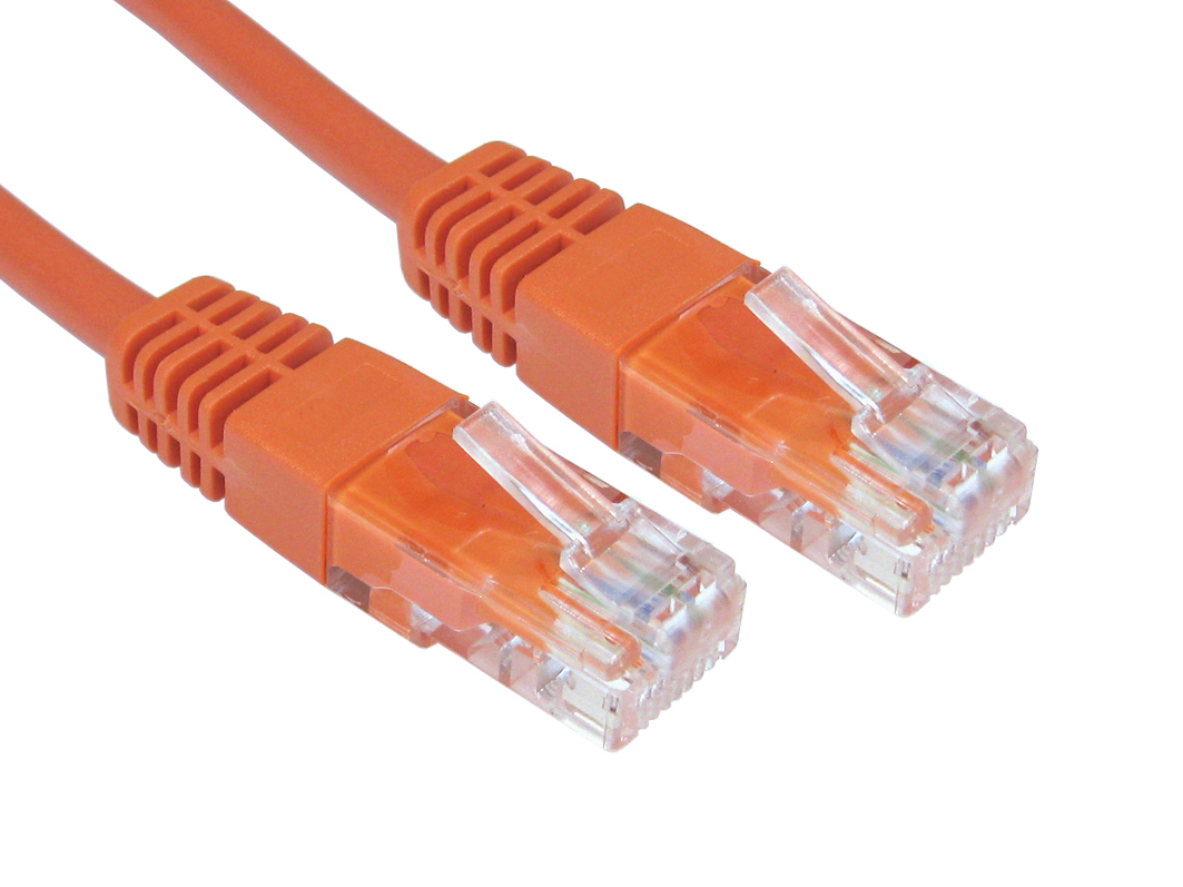 Cables Direct UTP CAT5e 1m networking cable Orange U/UTP (UTP)