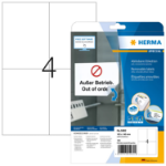 HERMA Removable labels A4 105x148 mm white Movables/removable paper matt 100 pcs.