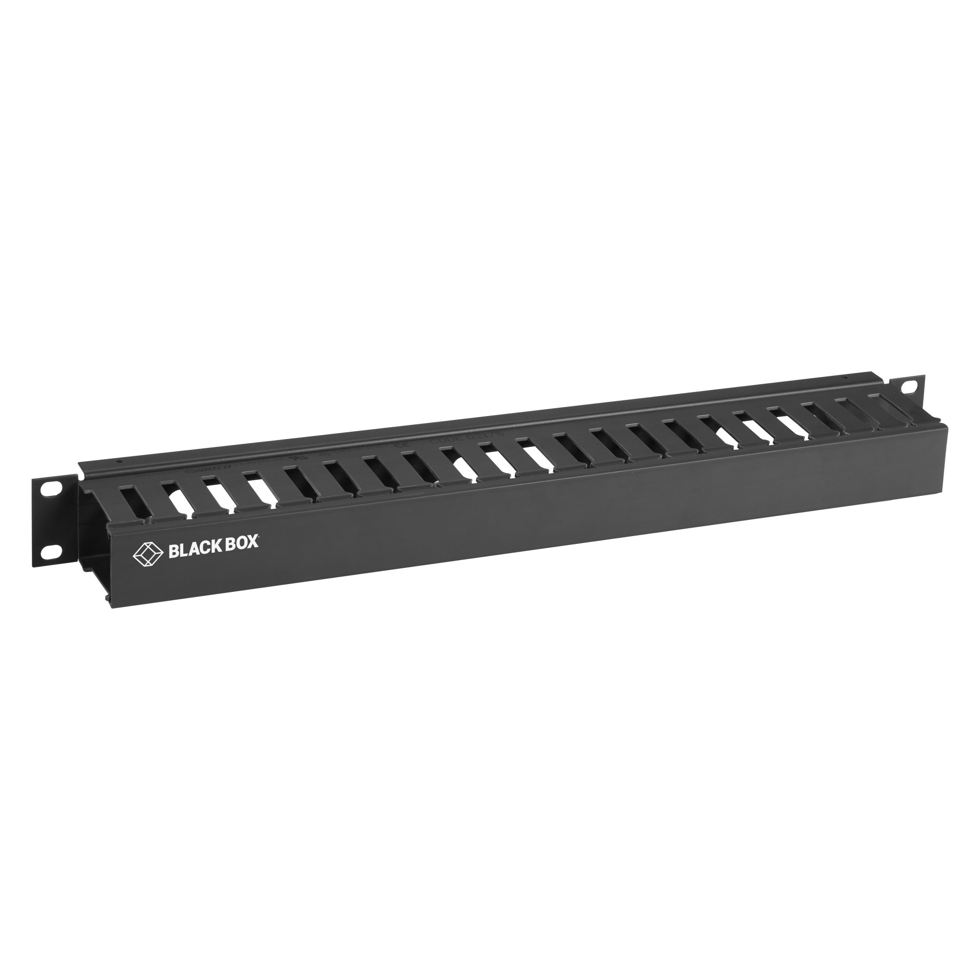 RMT100A-R4 BLACK BOX RACKMOUNT HORIZONTAL FINGER DUCT CABLE MANAGER WITH COVER - 1U, 19