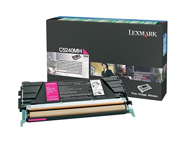 Lexmark C5240MH Toner-kit magenta high-capacity return program, 5K pages/5% for Lexmark C 524/532/534