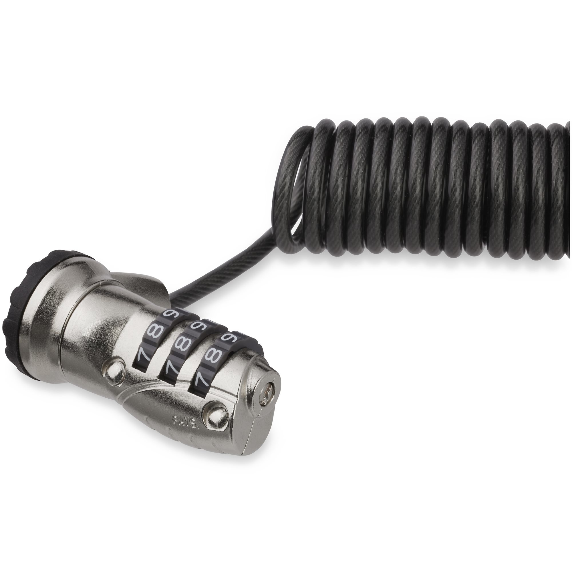 Image of StarTech.com 6ft (1.8m) Self-Coiling Laptop Cable Lock - Portable...